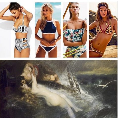 KONKSTYLE's tweet photo. Enjoy your reading on https://t.co/Jk0JtRws4N #Blog our Estro-Fashion &amp; Surrealism #sea #topics about #portrait #art #artblog #artblogger #artist #mare #painting #mermaid #GustavWertheimer #seadesign #fashion #fashiontrends #SS18 #beachwear #swimwear #seastyle #moda #fashionblog https://t.co/yoOPEgTcG1