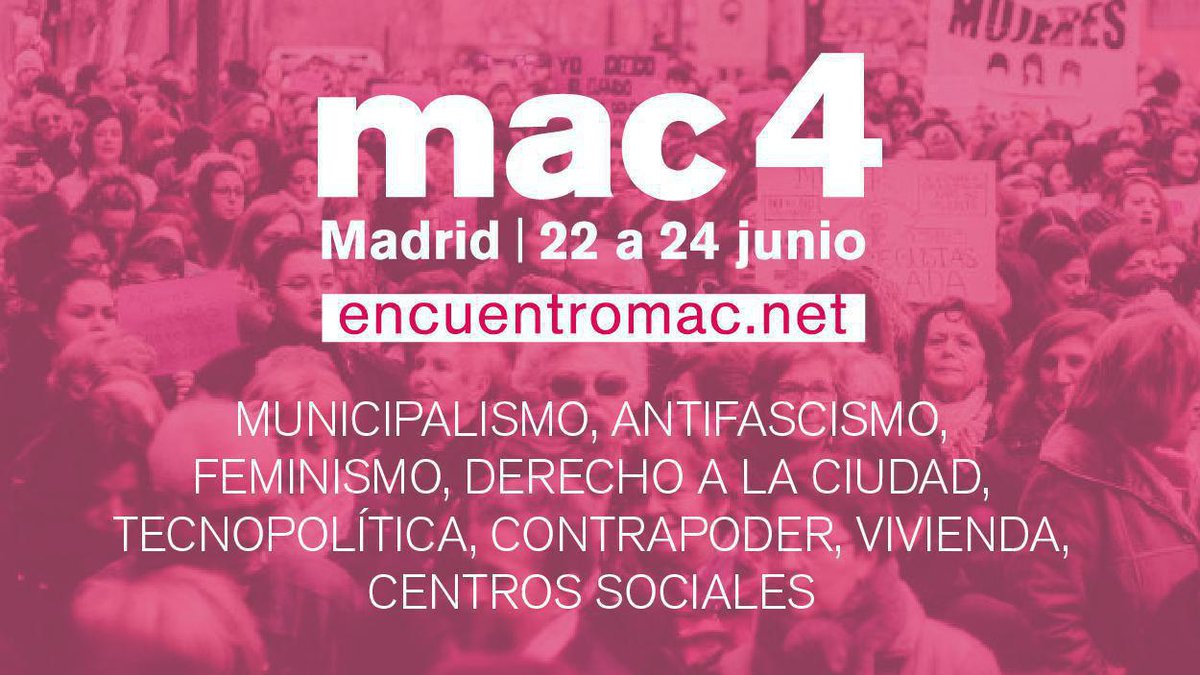 instituto_dm's tweet photo. #Mac4 ¿A qué esperas para apuntarte? Ya somos muchxs,pero queremos ser muchxs más.
Municipalismo, Antifascismo, Feminismos y mucho más. Ven y coopera para transformar tu ciudad.
https://t.co/3ynCAsUpmb https://t.co/3C7Hd5zRK6
