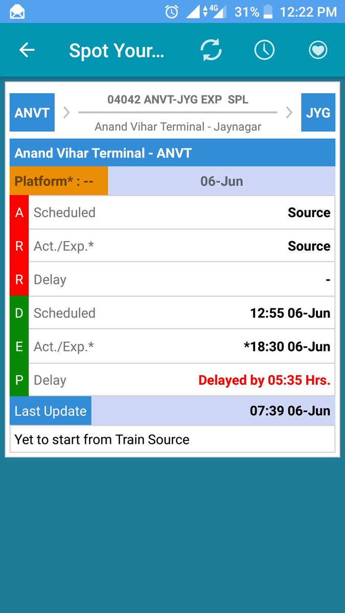 talk2kumarvivek's tweet image. Now days common to train running late.. @PMOIndia @PiyushGoyalOffc @PiyushGoyal @RailMinIndia