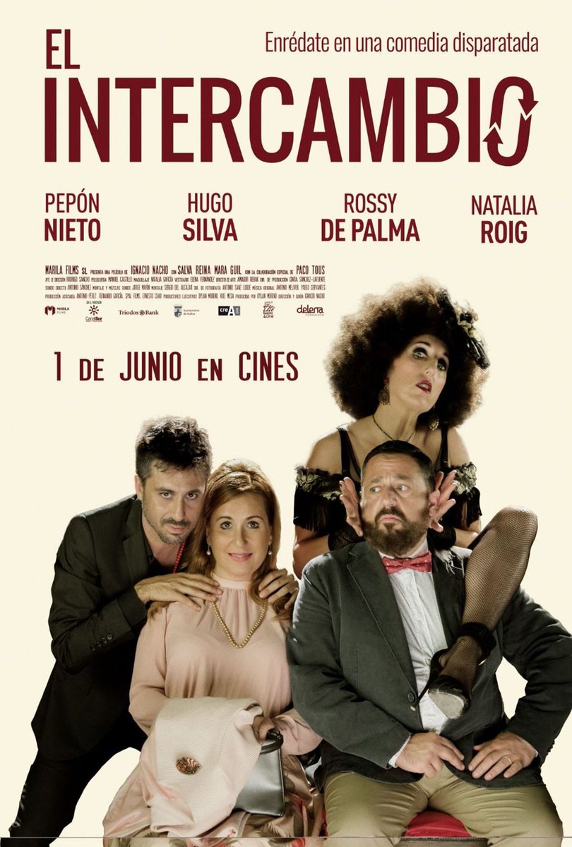 cineslascanas's tweet photo. #ElIntercambio 

Lo que se postulaba como una noche de juego, desinhibición y revitalización para este matrimonio, se convierte en un enredo entre cuatro paredes cuando Jaime descubre que la pareja de juego no son quienes decían ser... https://t.co/DtCqAjToNV