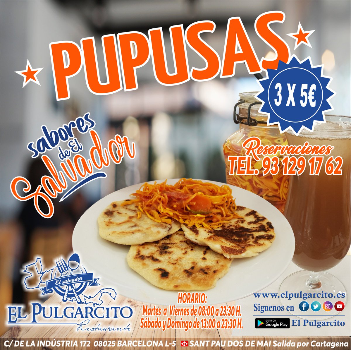 Elpulgarcitobcn's tweet photo. Te esperamos!!
https://t.co/8Yj29aMtQd…/41.410048…/@41.410048,2.175263,15z…
#pupusas #westside #tbt #foodtrucks #foodies #foodporn #glutenfree #bestofla #modernlatin #pupuseriamoderna #handcrafted #artisan #quality #authentic #bookus #pupusa #elsalvador #salvadorian https://t.co/2VoKafZuAp