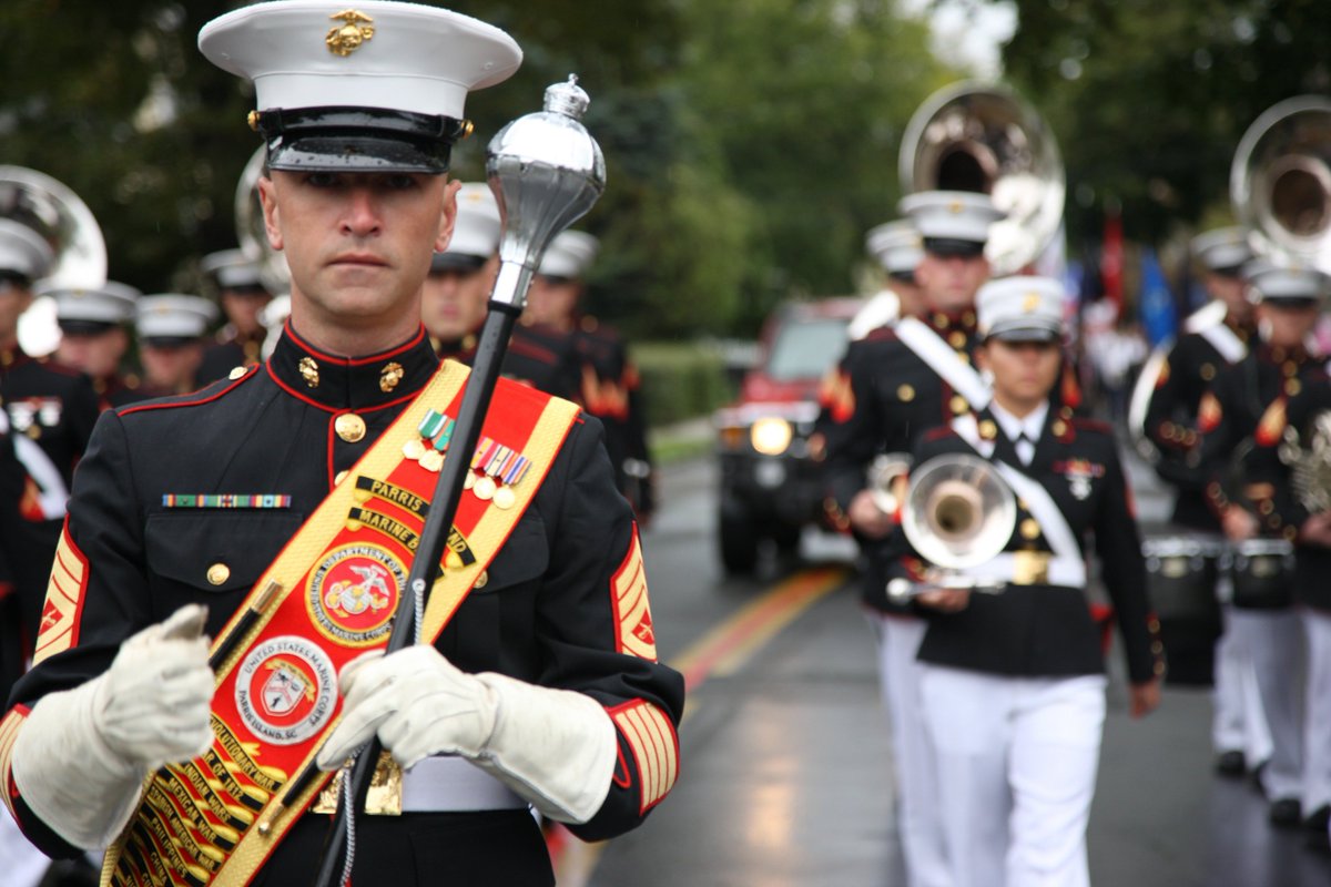 Bandazia's tweet photo. US Army Band Pershing's Own at Columbus Parade 7 October 2012 , probably in Washington DC, USA https://t.co/fY5PCGJ9c9