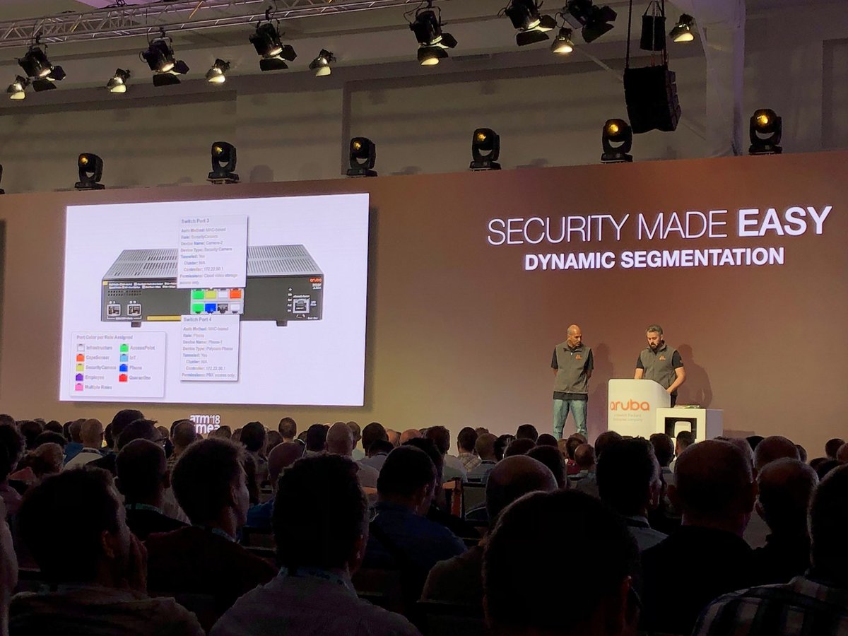 networkingdvi's tweet image. Yeah @MadaniAdjali  providing live demo of Aruba dynamic segmentation #atm18emea  @ArubaEMEA