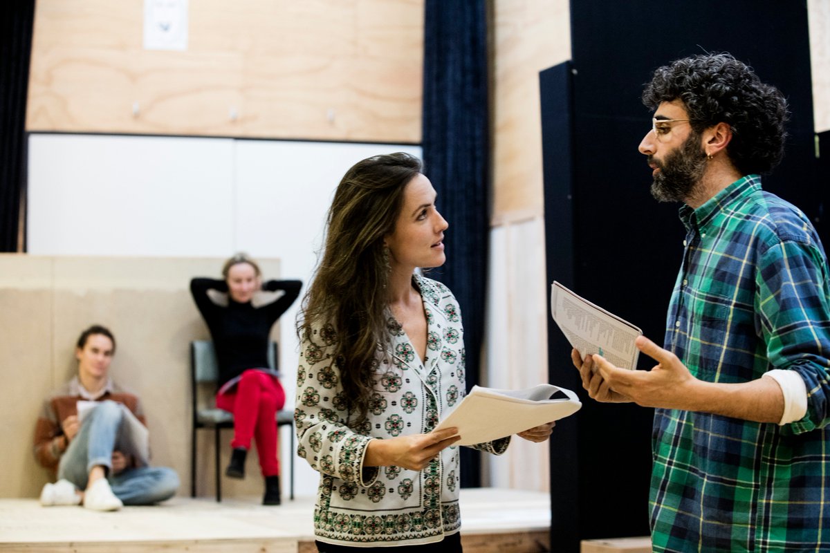 MelbTheatreCo's tweet photo. See the #mtcGloria team in rehearsal as they prepare to bring Branden Jacobs-Jenkins Pulitzer Prize finalist to the stage. 📷 https://t.co/8BSOznVzmr https://t.co/xMWruDz3nj