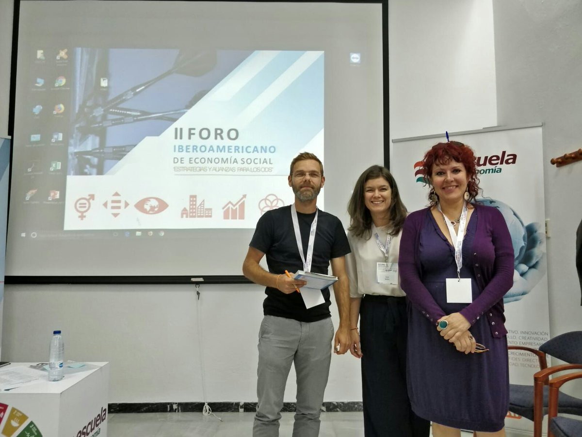 obiosca's tweet photo. Presenting #fabmove yesterday to promote research on #SDG #SocEnt in #Iberoamerica @economia_social with colleagues of @unisevilla and @mujeressuperviv. Find out more: https://t.co/f6kHCjSyci @YunusCentreGCU https://t.co/ssHrficeqm