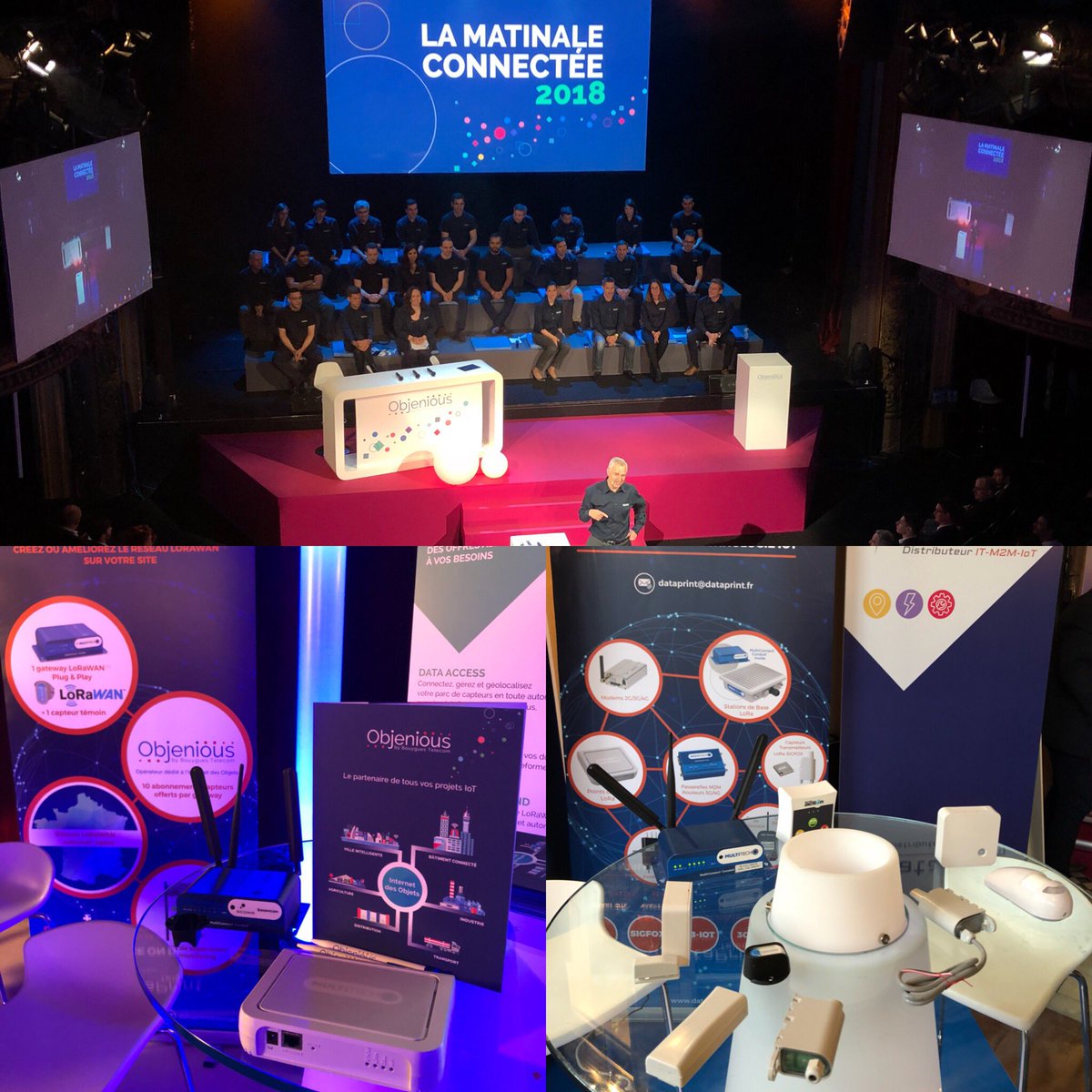 nicoiot's tweet photo. Impressive introduction from @Steph_Objenious about @Objenious #iot #lorawan network! @MultiTechSys providing gateways and modules with @DataPrint75 https://t.co/qZi0LfqxNh