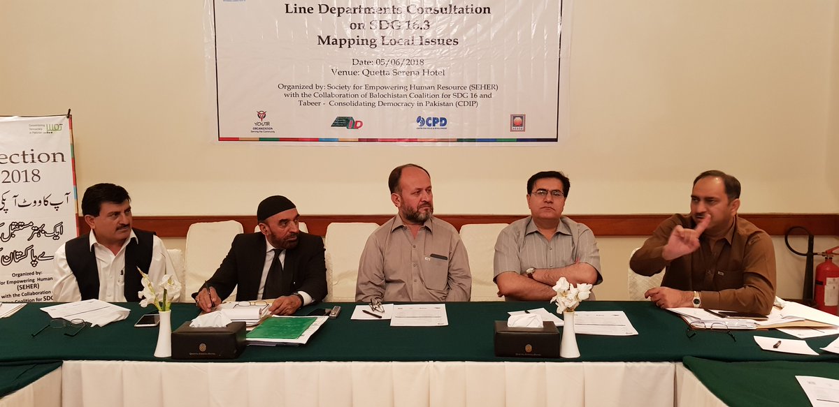CoalitionSdg's tweet photo. #SDG16:
#ConsultationSession was held on 5th June by Society for Empowering Human Resource (SEHER)with Line departments (Police, Prosecution, Ombudsmen, Prison, Judiciary, P&D and R&PD) with objectives to Identify Local Issues around #SDG16.3
@BehramLehri https://t.co/kOlnugGkDW
