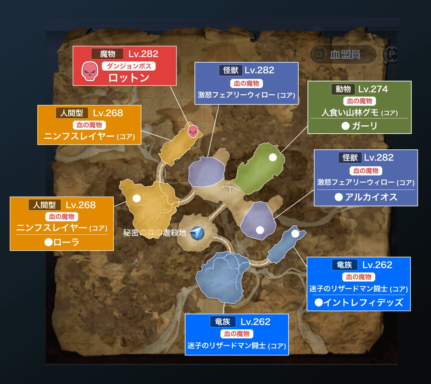 Kent エリートダンジョン 秘密の森の虐殺地 レッドゾーン のコアドロップモンスターとモンスター出現マップを追加しました 内容はappbank調べ リネレボ T Co Vw9be2upkc T Co Vkopk8zt6m Twitter
