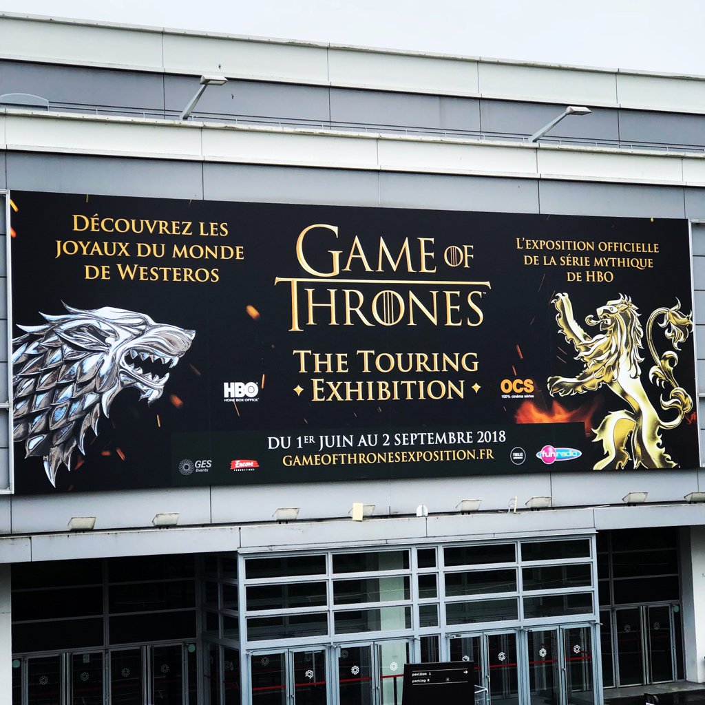 ArkDev's tweet photo. Après la soirée aux #blogbusters, aujourd’hui ce sera exposition Game of Thones ! 🙃

Hâte de découvrir de qu’elle va nous proposer !

#gameofthrones #got #gameofthronesexhibition #gameofthronesexpo #westeros #hbo #ocs #paris #portedeversailles https://t.co/75s8BnlPgJ