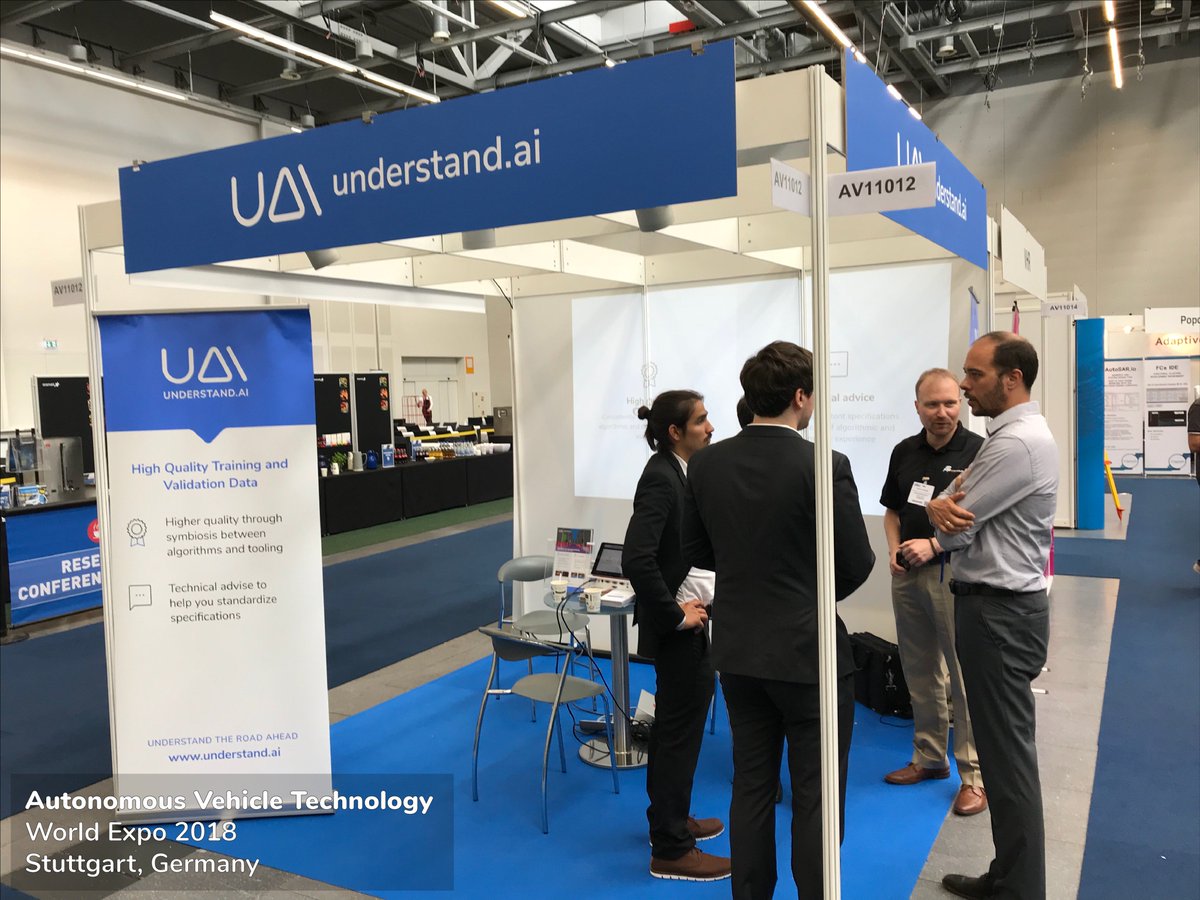 understandDotAi's tweet image. We are currently in Stuttgart connecting with Marco Reiling (@AutonomouStuff) and Henning Lategahn (@Atlatec). We already gained a lot of interesting insights and are looking forward to meet you. Visit our booth at AV11012! #TrainingData #ValidationData #autonomousdriving