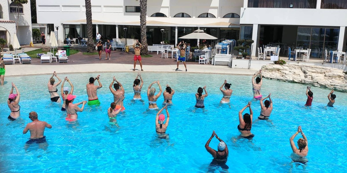 PrincessBeachCY's tweet photo. #Zumbainthepool! What an amazing way to start your day... Join the fun at the #Princessbeachhotel! https://t.co/4sYGr9yVrL