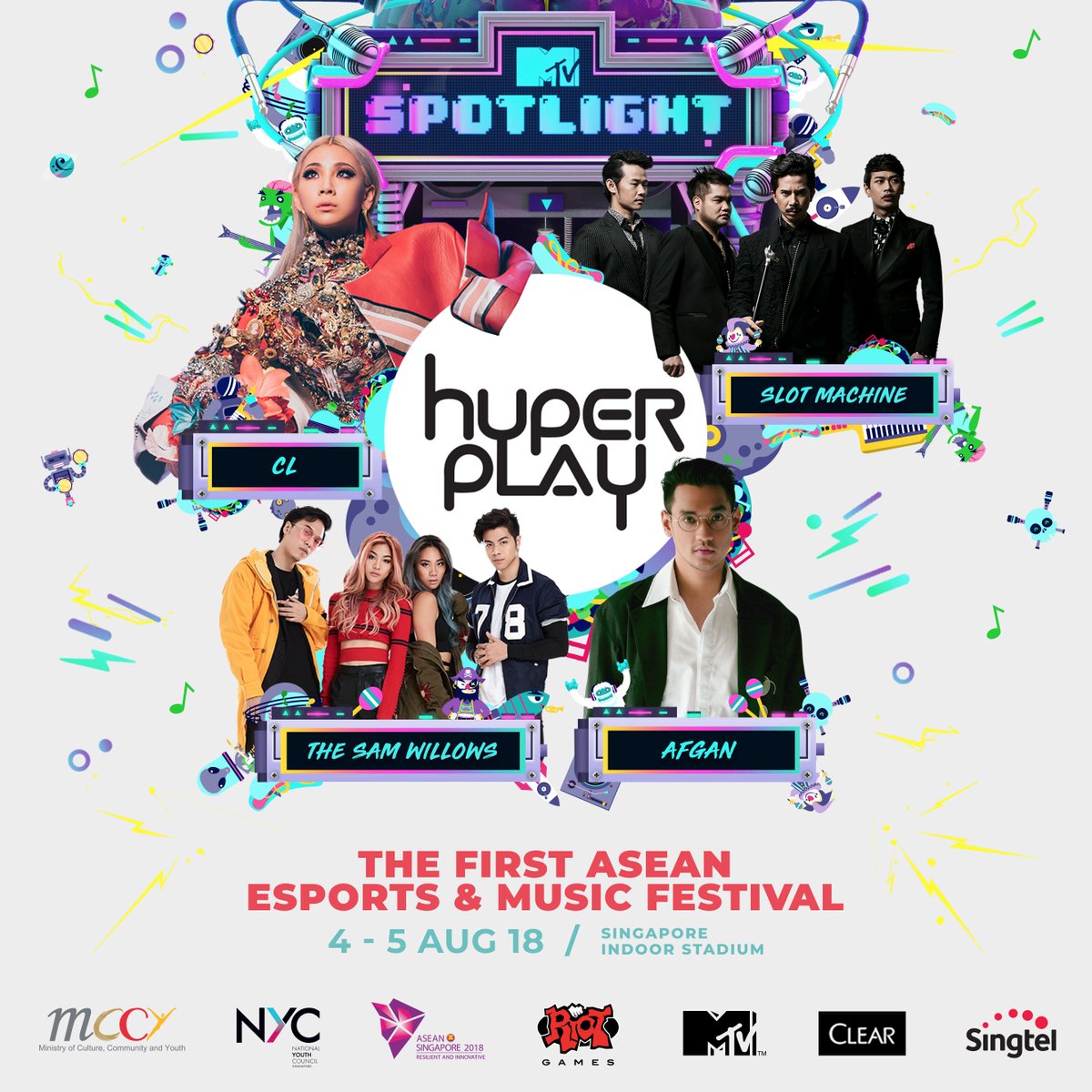 Excited to say that <a href="/chaelinCL/">CL</a> &amp; <a href="/theSamWillows/">The Sam Willows</a> will be kicking off Day 1 of Hyperplay! 🔥 Hold on tight for deets on @SlotMachineBand &amp; <a href="/afgansyah_reza/">-</a>, and more headliners coming soon on Day 2! 🎉 It's gonna be one hella party! 🙌