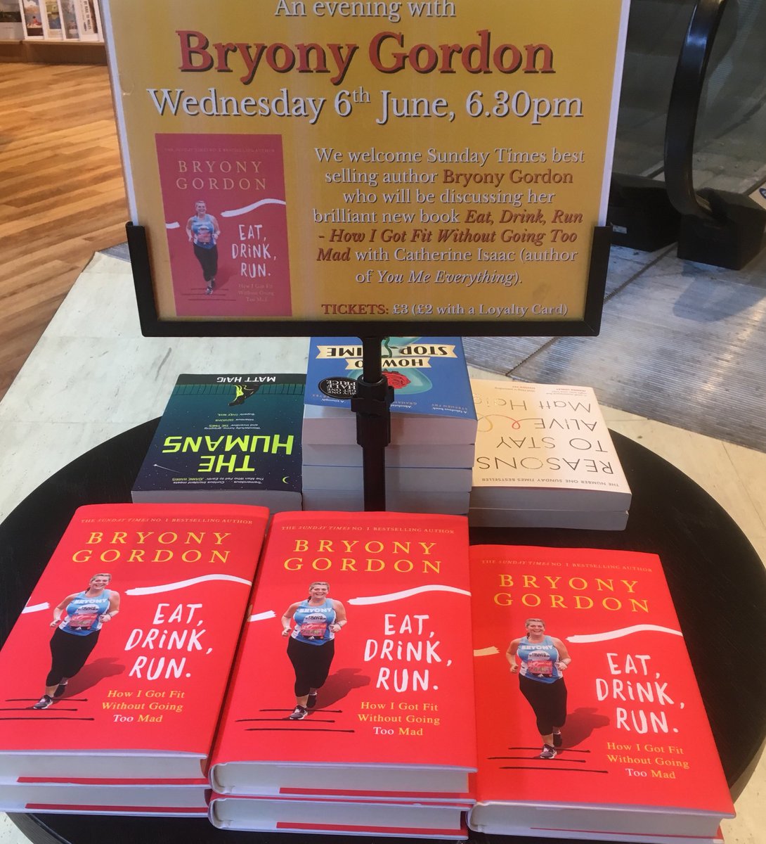 WaterstonesLPL's tweet image. Liverpool!!! Jog along to our store this evening at 6.30pm to hear @bryony_gordon discuss #eatdrinkrun with @CatherineIsaac_  - inspiration &amp;amp; honesty &amp;amp; laughter in equal measure! Last few tickets available if you’re fast on 0151 709 9820 - Waterstones.com/events