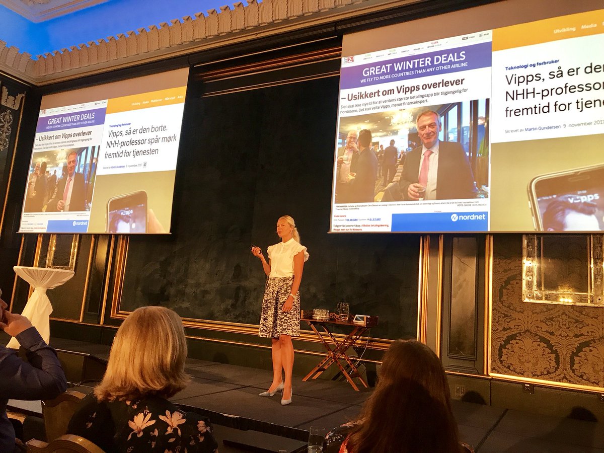kredinor's tweet image. Direktør for partnerskap i VIPPS, Emma Tryti, forteller om den spennende historien til Norges mest populære betalingsapp #Vipps #Energiseminaret2018