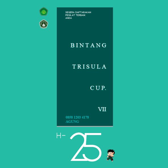 H-25
Ini nih kejuaraan yang paling ditunggu
tunjukkan kehebatan kalian
sambung seduluran antar pesilat
dan bawalah trofi kalian
serta nikmati hadiahnya
Segera daftarkan diri anda...!!!

<a href="/UKMPN_uinmlg/">UKM Pagar Nusa UIN Malang</a> <a href="/infoUINmaliki/">UIN Maliki Malang</a> <a href="/UINMalikiMalang/">UIN Malang</a>