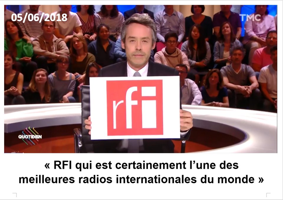 Quand @Qofficiel parle de @RFI suite à la visite du Président Issoufou en #France 
#Quotidien #RFI #FranceMédiasMonde 

tf1.fr/tmc/quotidien-… (4:45)