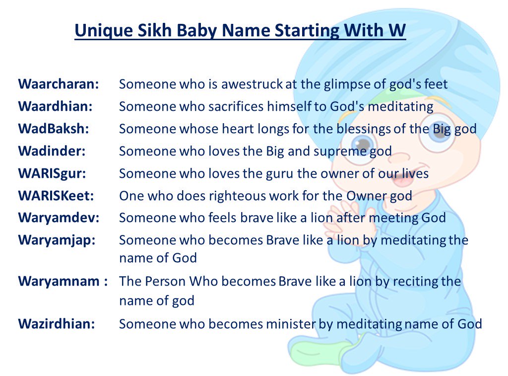 Girl names sikh Sikh Baby