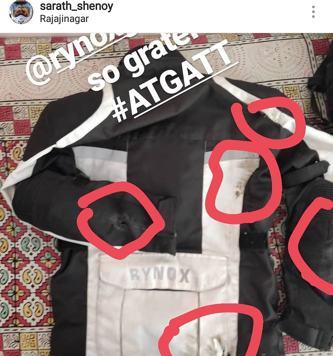 RynoxGears's tweet photo. Ride With @RynoxGears! Ride With Reliability!
Be safe with best protective riding gears and don't hurt yourself by getting fooled from other ordinary brands.
#Repost @sarath_shenoy
Cheat day of #ATGATT leads to this.
https://t.co/bSYNDiYk39
#RynoxGears #RideWithReliability https://t.co/O1V7ETyRkd