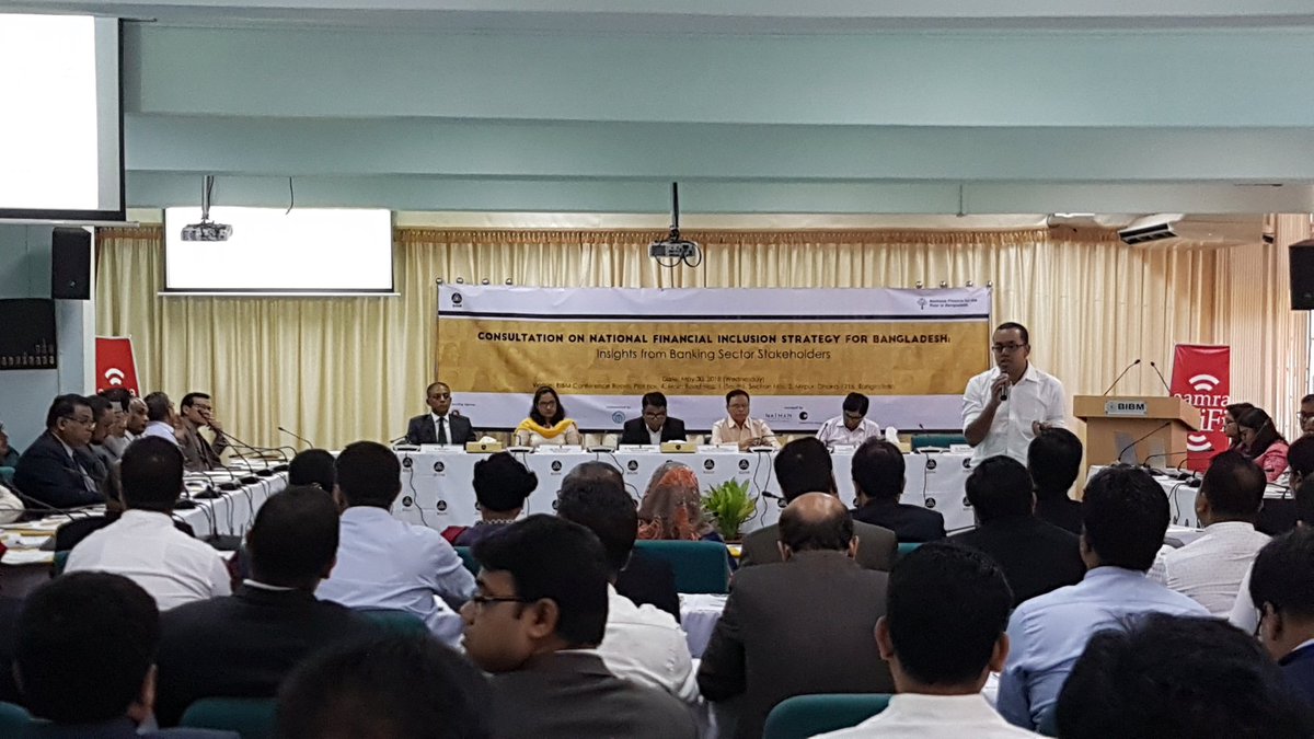 bfpborg's tweet photo. The "Consultation on National Financial Inclusion Strategy for Bangladesh: Insights from Banking Sector Stakeholders" is underway at BIBM.
Asif Iqbal, Deputy Director, Bangladesh Bank makes the NFIS presentation.
#BFPB #nathan_inc #financialinclusion #Banking #Bangladesh https://t.co/jWL1y6iVtB