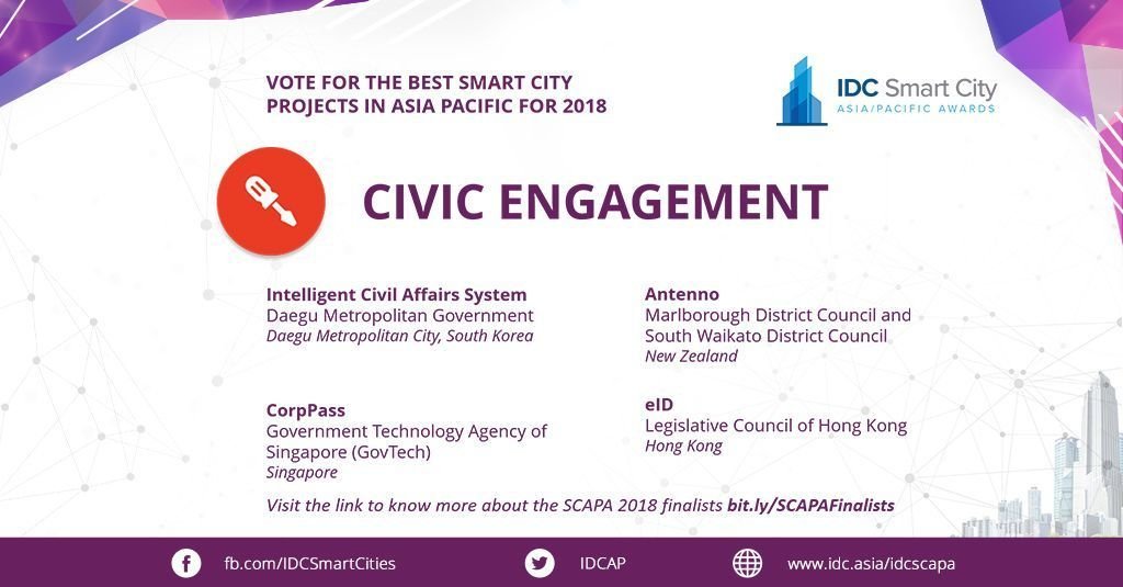 IDCNewZealand's tweet photo. @IDC SCAPA 2018 - These #SmartCity trailblazers are working to make a difference in the civic lives of their respective communities. Who will emerge the winner for #IDCSCAPA2018? Sound off here: https://t.co/BlN1lvaBZs @Datacom
@SouthWaikatoDC
@MarlDistCouncil https://t.co/NulRlG4TR2