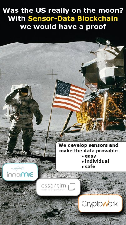 EikeKottkamp's tweet photo. great what is possible when skills are brought together.
"Make sensor data provable."

For an appointment on the ACHEMA (11-15 June, Frankfurt) please contact us
info@innome.de

#blockchain   #sensors   #innovativ   #ACHEMA18  #moon

@innoME_de   @CryptowerkCorp https://t.co/EACH8jrL64