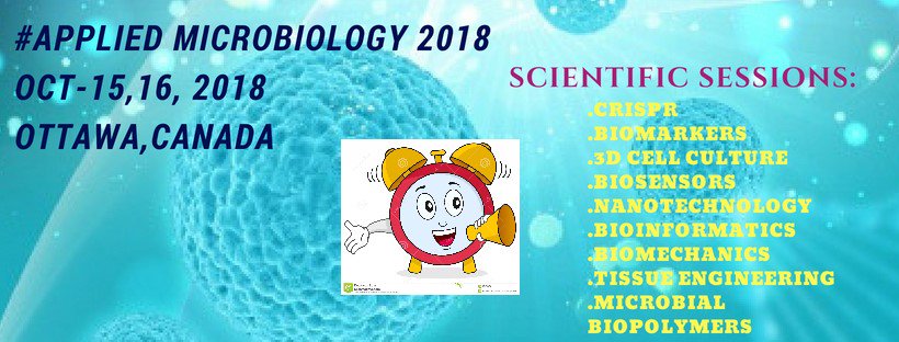 2018microbiotch's tweet photo. Need to identify a new #research and #creation..
submit your #abstract for #Oral and #Poster presentation at the upcoming #internationalconferenceonappliedmicrobiology&amp;microbialbiotechnology https://t.co/zvKgm6q6Ds