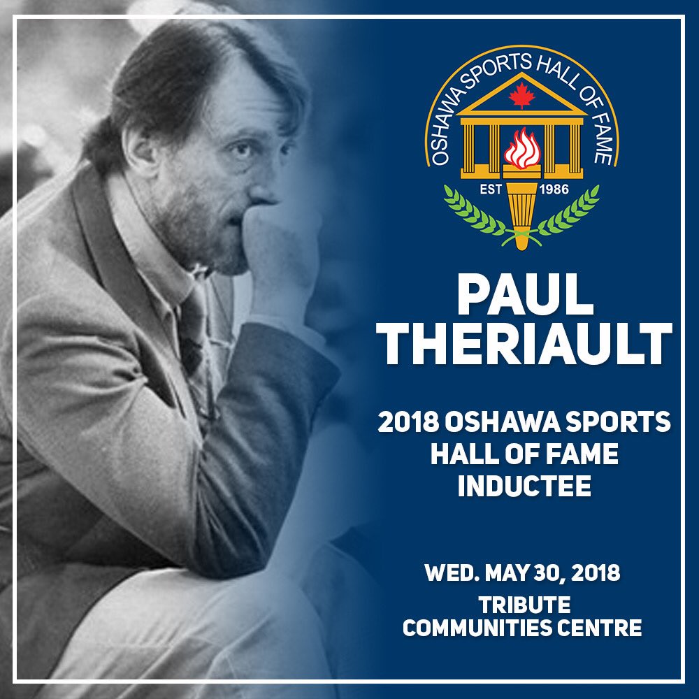 Paul Theriault was with the <a href="/Oshawa_Generals/">Oshawa Generals</a> for ten years, leading the team to two <a href="/OHLHockey/">Ontario Hockey League</a> championships and 350 regular season wins —- The big night is tomorrow at the <a href="/MyTributeCentre/">Tribute Centre</a>
