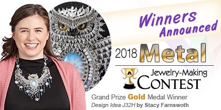 FireMtnGems's tweet photo. 2018 Metals #JewelryMakingContest Winners
See Stacy Farnsworth's owl-themed Grand Prize Gold Medal Winning piece: https://t.co/LgNcSvoOCO https://t.co/0jf5la0xqc