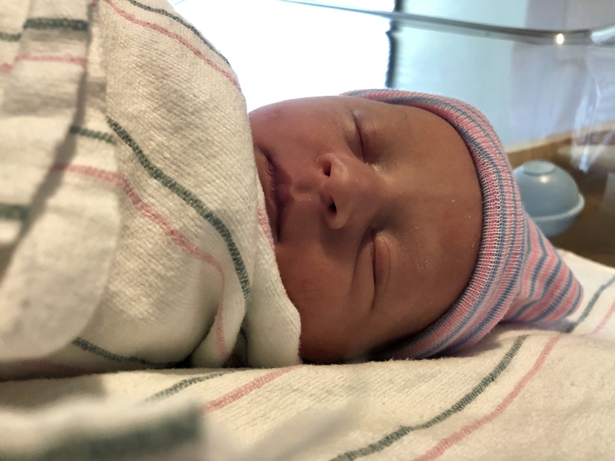 BeasonWilkes's tweet photo. Madison, our sweet girl has arrived! Baby and Mom are happy and very healthy. 6.5lbs 20in.  I couldn’t be happier!! My Princess! 👸 https://t.co/NMFlWHdNiC