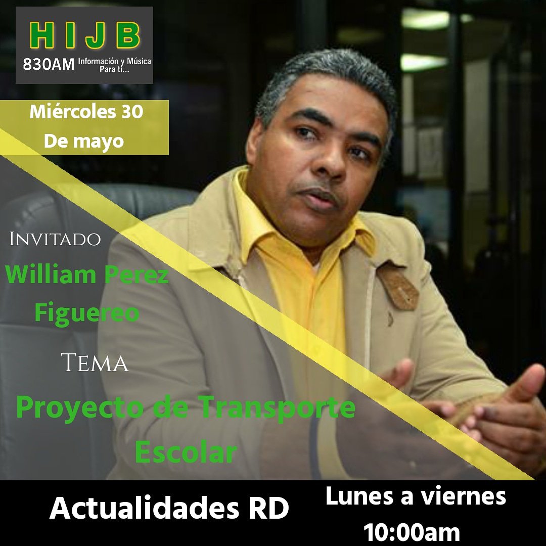 Este Miercoles <a href="/PerezFiguereo/">Williams Perez Figuereo</a> en HIJB830AM Hijb830.com , tunein.com y celular baja tu APP radio hijb830am en google play. Estamos en todos los buscadores de Radio como HIJB 830AM @lmsotot