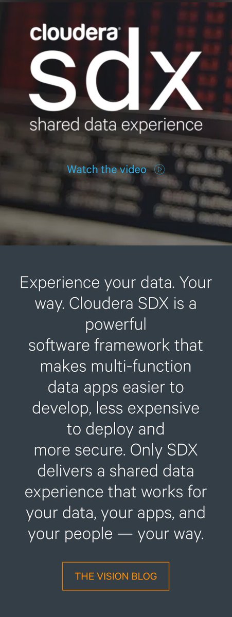 danielcfng's tweet photo. #Data applications in the #cloud are often transient, siloed, run on isolated infrastructure, of isolated #security policies, #metadata context.
@Cloudera #SharedDataExperience, or #SDX, is a powerful framework that mitigates those issues.
https://t.co/odwUkQmHq0 #BigData #PaaS https://t.co/akRnISu2cg
