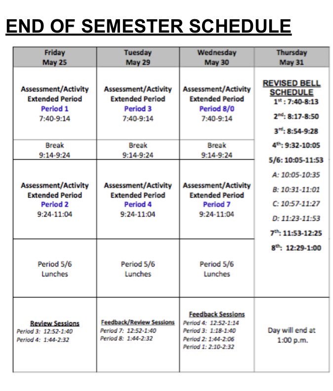 BradleyHS's tweet photo. Schedule for tomorrow and Thursday. https://t.co/5F20soTY0Q