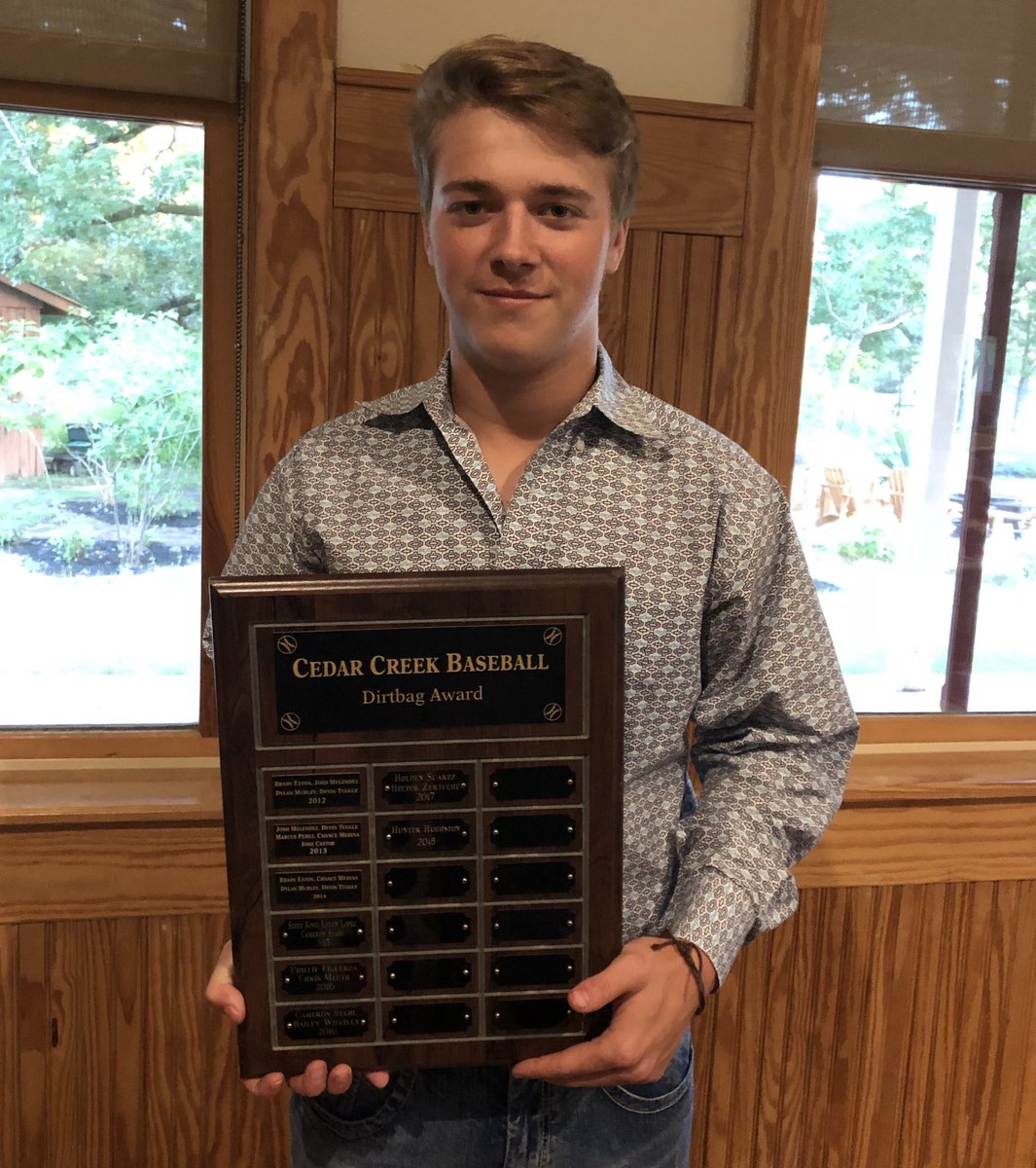 Cedar Creek Eagle Baseball

2018 “Dirtbag” Award Winner

Hunter Hughston 

<a href="/cchs_baseball01/">Cedar Creek Baseball</a> 
<a href="/bisdathletics/">Bastrop ISD Athletics</a>