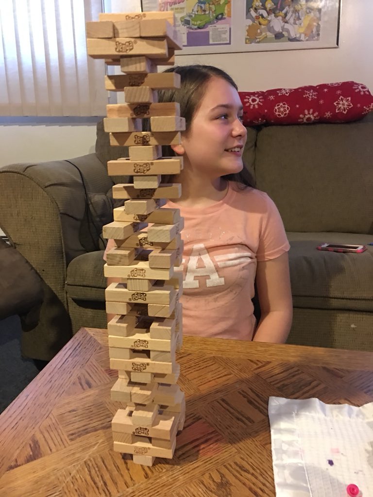 blee01's tweet image. My niece is a #Jenga master!