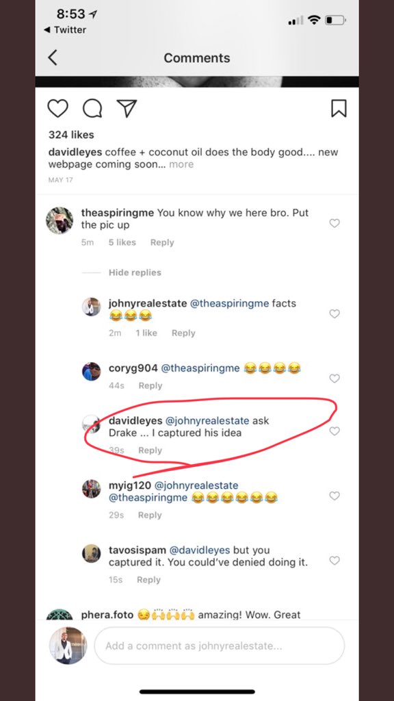 <a href="/TylerIAm/">Trill Withers</a> the photographer said the blackface was DRAKE’S IDEA too 😭😭😭 this man got some ‘splainin to do