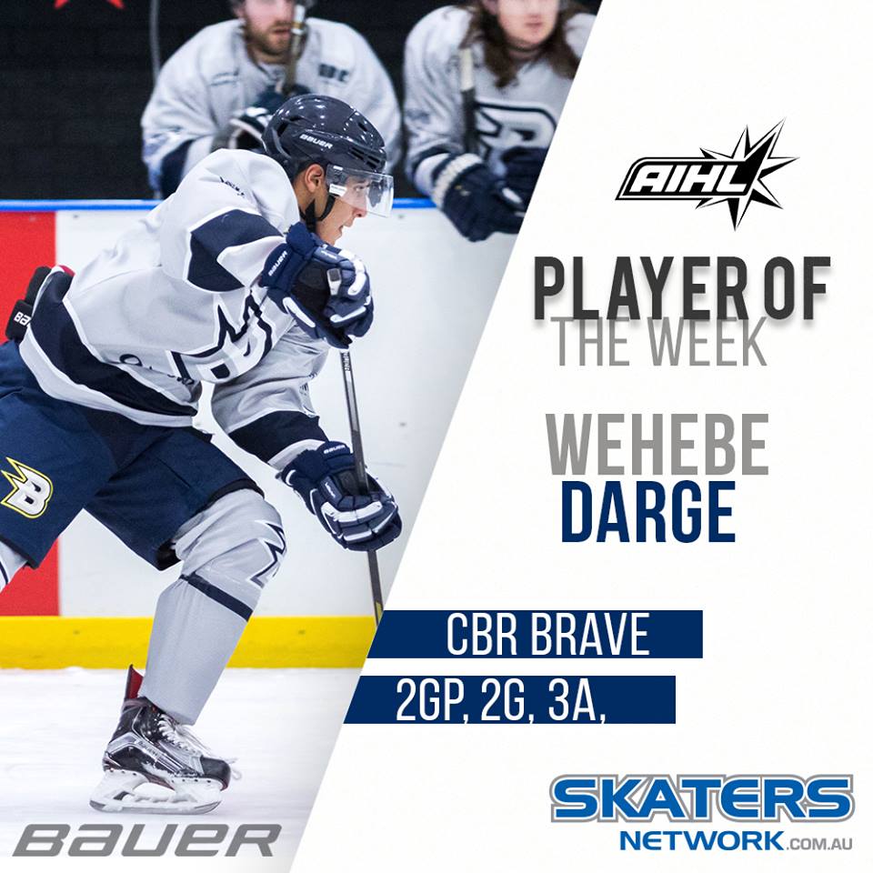 CaribouCBRBrave's tweet photo. Congrats to our very own Wehebe Darge for taking out the #SkatersNetwork @AIHL Player of the Week award for the second time this season! https://t.co/RRRhojFL90