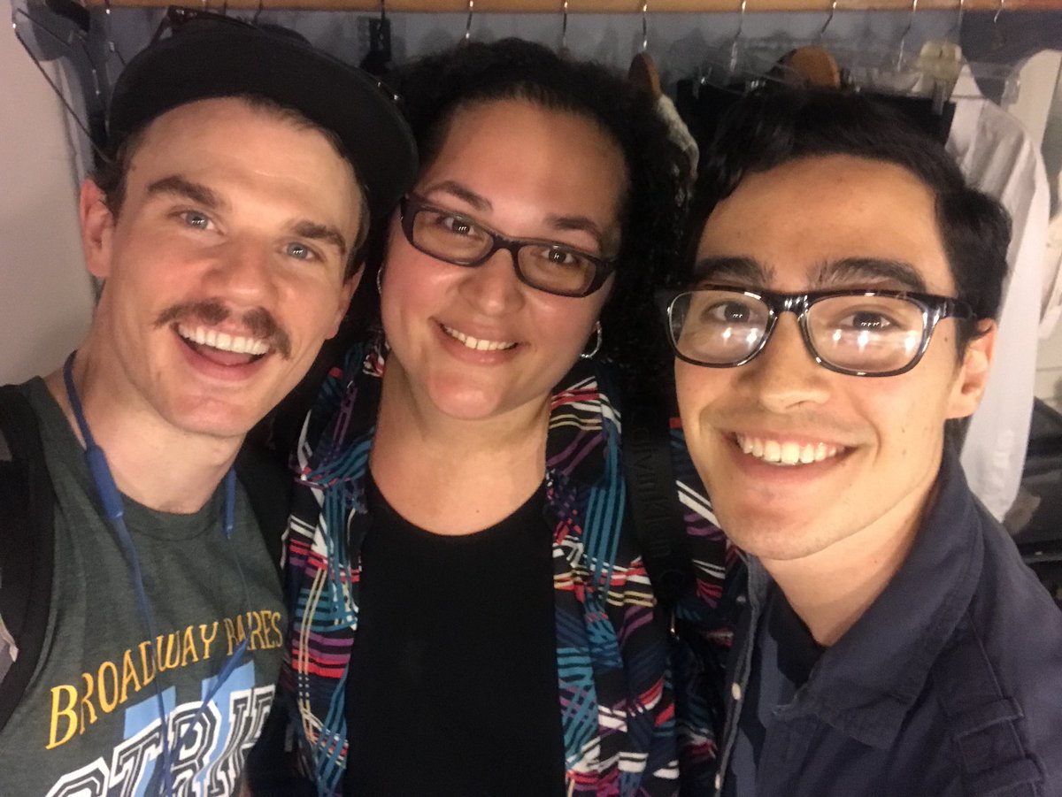I’m in the middle of a talent sandwich. No one send help please. 😍🤩🤣 <a href="/Jay_A_Johnson/">Jay A Johnson</a> is unmissable in <a href="/PhantomBway/">The Phantom of the Opera Broadway</a>. (And so is my bud <a href="/JeremyStolle/">Jeremy Stolle</a> who isn’t in this photo...) PS. Follow <a href="/mrtroyiwata/">Troy Iwata</a> because he’s the funniest and is going to be a big deal.