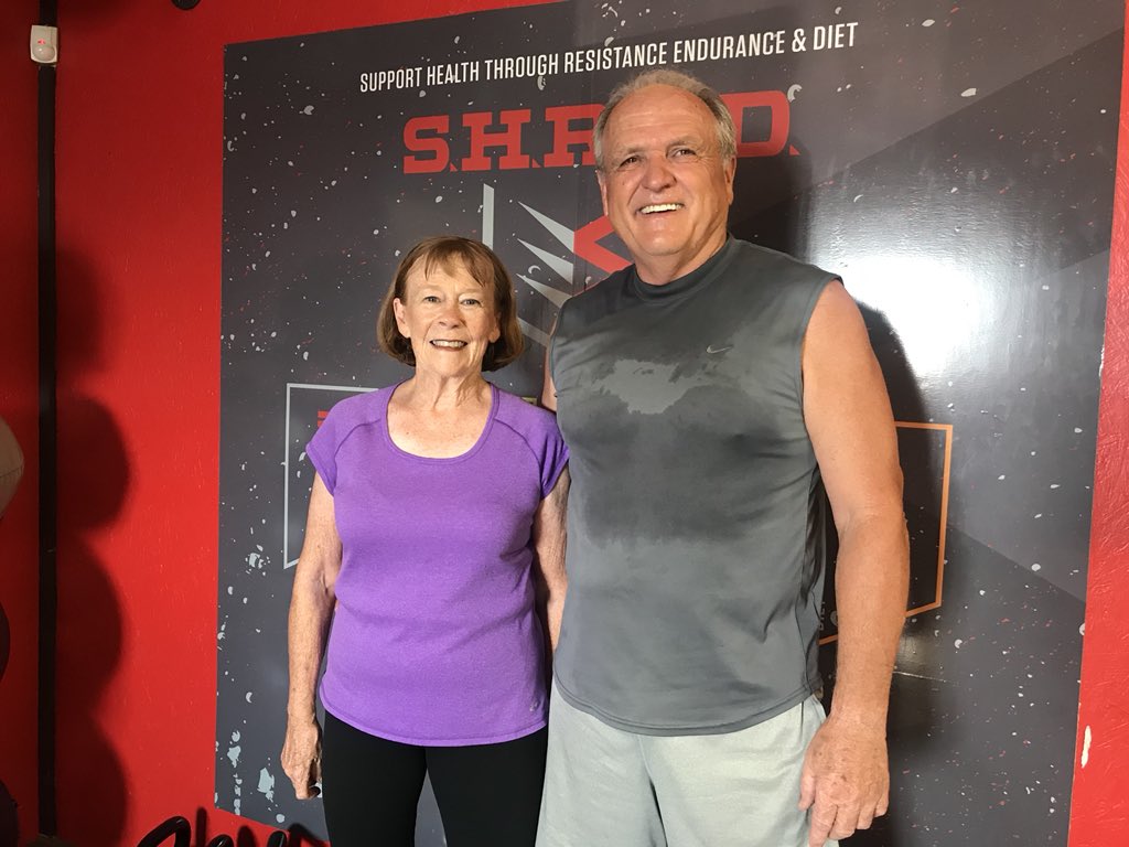 FreeStateFitnes's tweet image. We just couldn’t decide between these two. Together they are a power couple!!They’ve been apart of SHRED from the very beginning! Keep doing what your doing Dale &amp;amp; Kathy, you’re a true joy to have in SHRED and a wonderful example of what living a healthy, happy lifestyle means.