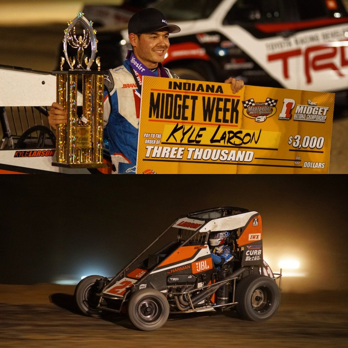 producertyler_'s tweet image. @KyleLarsonRacin cleaned up tonight. #MidgetWeek #USAC