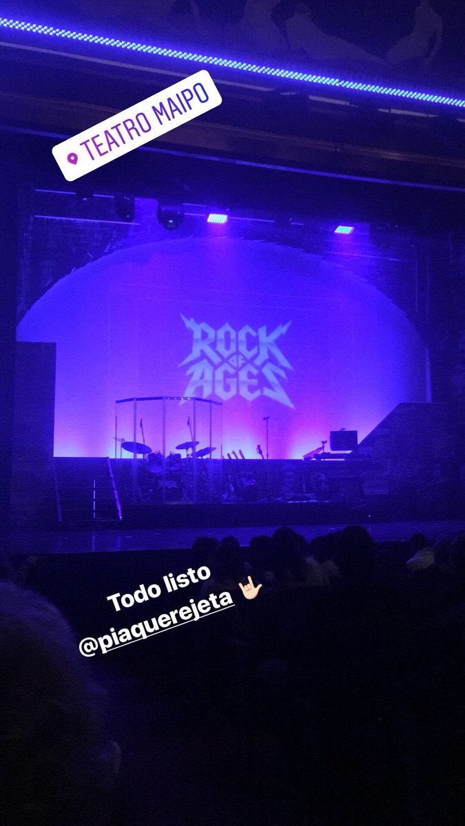 Espectacular musical de Rock de los 80!!!
Impresionante para recomendar !!! Muchas gracias <a href="/Piaquerejeta/">Pía Querejeta</a> <a href="/rockofagesar/">Rock of Ages</a> @TeatroMaipo #ForThoseAboutToRock