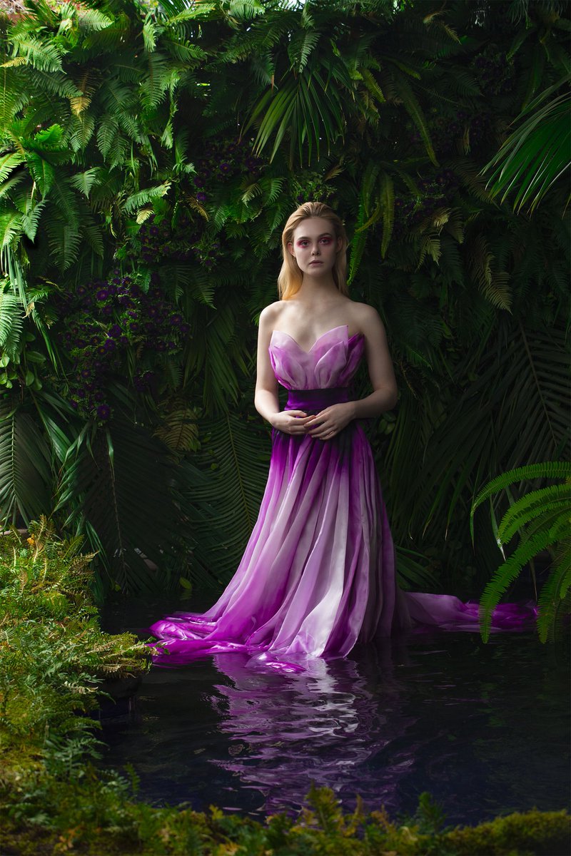 elle fanning purple dress Elle Fanning in Vivienne Westwood