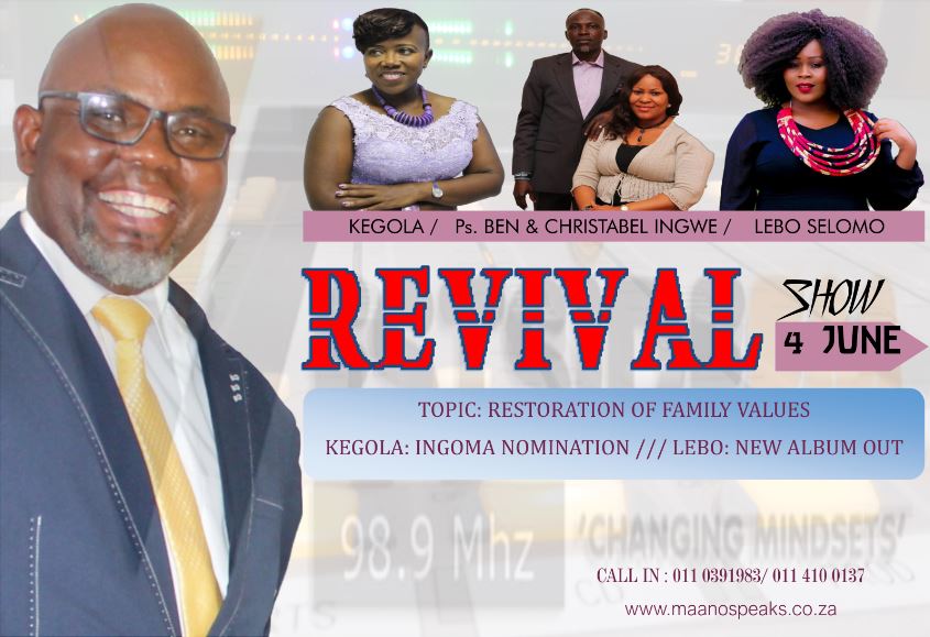 KegolaM's tweet photo. Catch me this coming Monday on Revival Show on Westside FM with Pastor Maano Ramadwa. We talk about my nominations at the #Ingoma #Kegola #ItsAllAboutGrace #maanospeaks https://t.co/Ri9rKXIqXl https://t.co/bl25nLdRsE