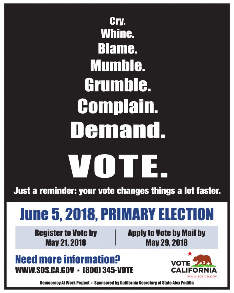 gboi480's tweet photo. Only 6 more days and it's our turn #CaliforniaPrimary #CAPrimary #Vote2018 #strongertogether #BlueTsunami #FlipItBlue2018 #FBRParty #gavinforgovernor #teameleni #diannefeinstein https://t.co/vKMbjgX3SG