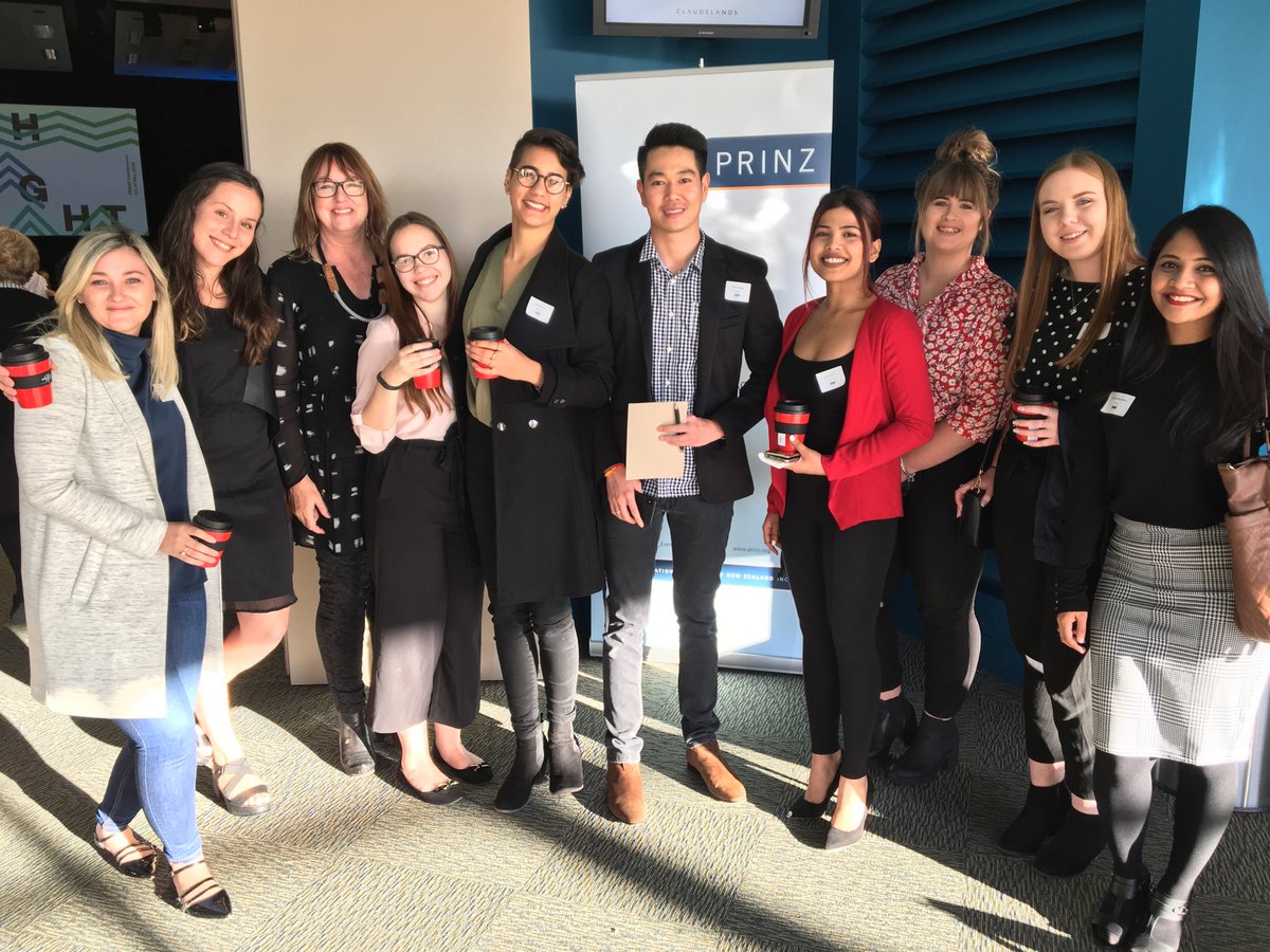 Some of the @MediartsWintec squad at the PRINZ conference <a href="/ClaudelandsNZ/">Claudelands NZ</a> Thanks to @PRINZ_Events for our invitation #PRConf18