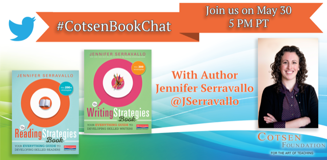 Later tonight we have our #CotsenBookChat with <a href="/JSerravallo/">Jennifer Serravallo</a>! Please join us at 5:00 PM PT.