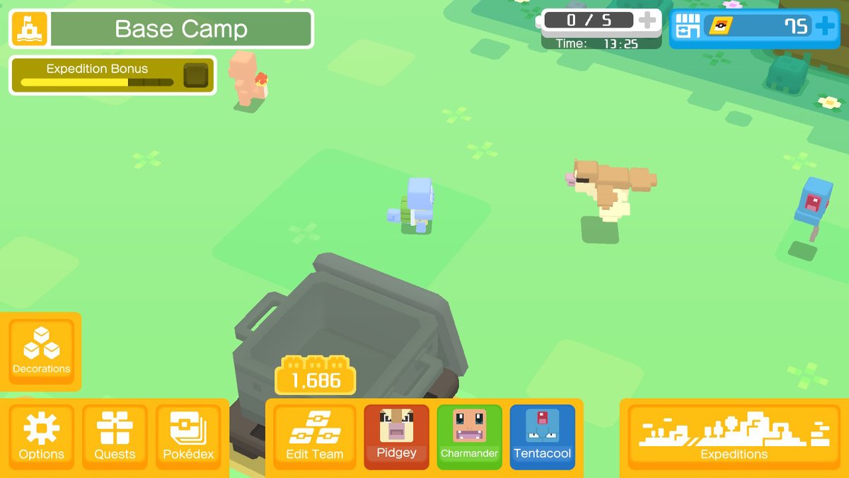 Shiny Onix comes to my Base Camp in Pokemon Quest!