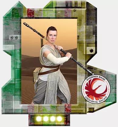 She went through a blazing fast validation! Say hello to Karen, our newest member! 
#rey #scavenger #jakku #rebellegion #validated #newmember #phoenixbase