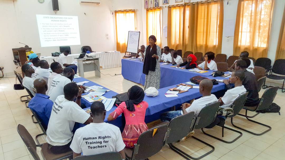 We training 25 teacher coordinators and educators from across the country on human rights