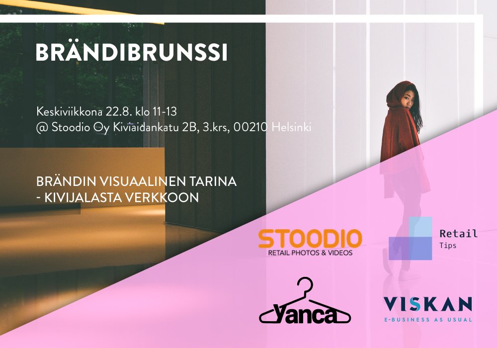 ViskanSuomi's tweet photo. Tarjolla sushia ja brändin visuaalista tarinaa verkossa - Viskanin, Stoodion ja Yancan Brändibrunssi 22.8.2018 Helsingissä, tule mukaan! https://t.co/2iU6rHnOlT

@ViskanSuomi @AnnaJuusela @JussiPekkaM https://t.co/X2UGCDP0oc