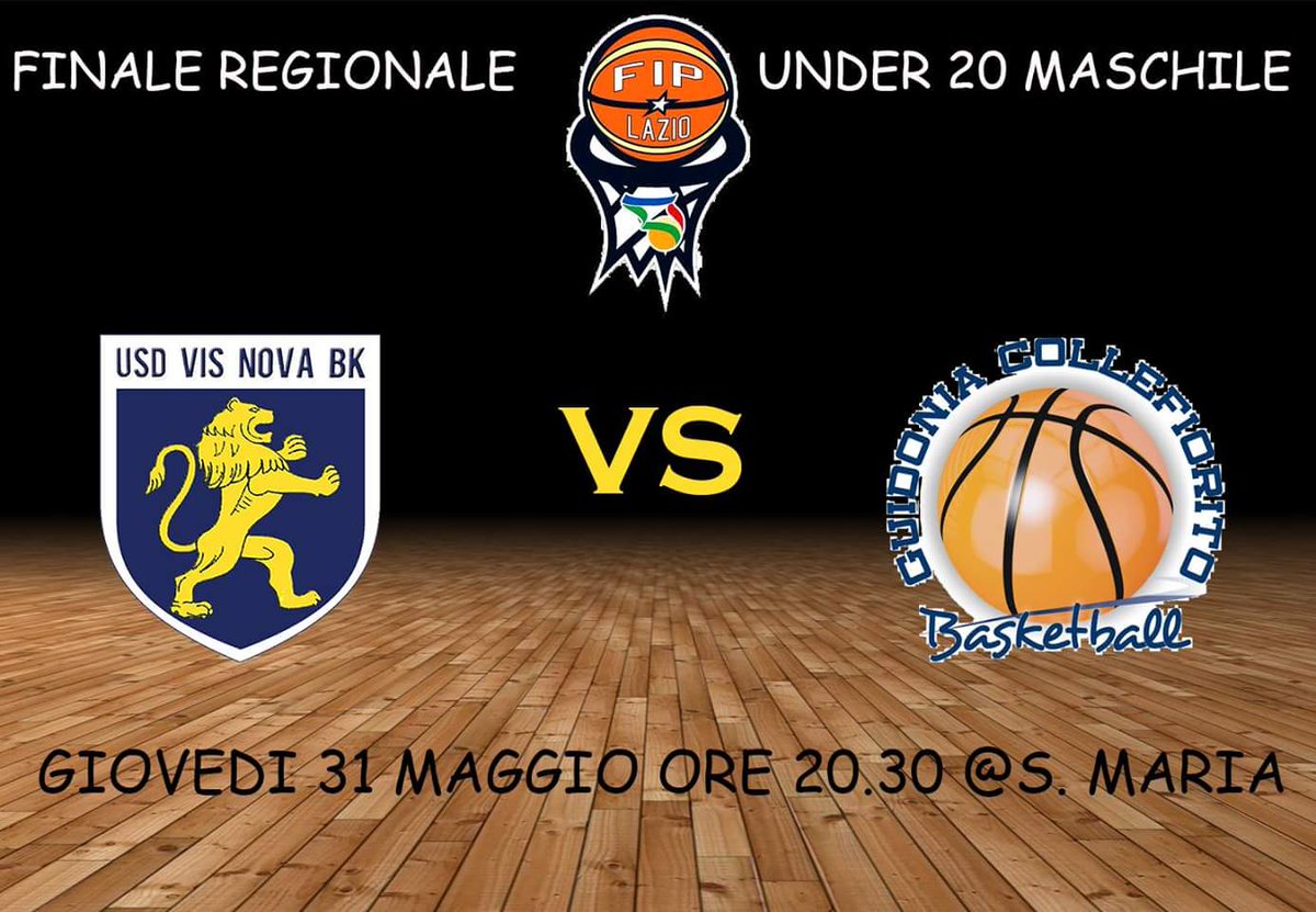 📌 Finale regionale #Under20
🆚 <a href="/BasketGuidonia/">Basket Guidonia</a>
📆 31 maggio
🕣 ore 20.30
🏟 Centro Sportivo S. Maria
#visnovafamily